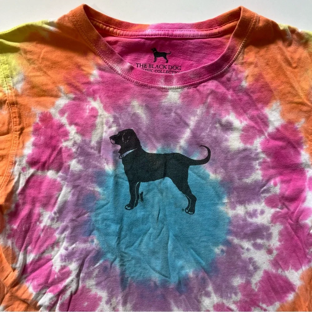 Kids The Black Dog Tie Dye T Shirt Size M‎ (8) Short Sleeve